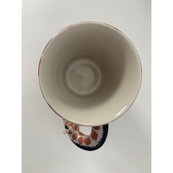 PIER 1 IMPORTS GIRAFFE Handpainted Stoneware MUG with Head & Neck Handle - Picture 5 of 6